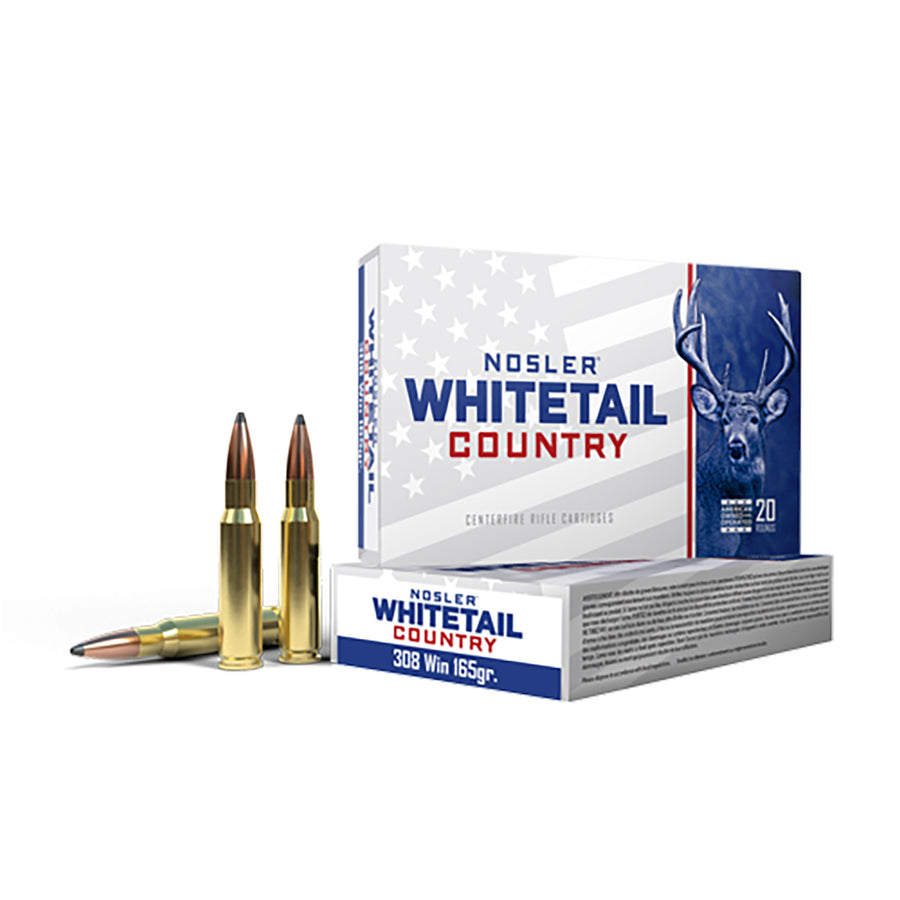 Nosler Whitetail Ammo 308 WIN 165GR Sb Sp Centrefire Ammo - 20 Rounds Calibre - .308 WIN