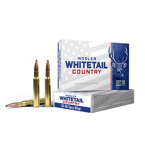 Nosler Whitetail Ammo 30-06 SPR 165GR Sb Sp Centrefire Ammo - 20 Rounds