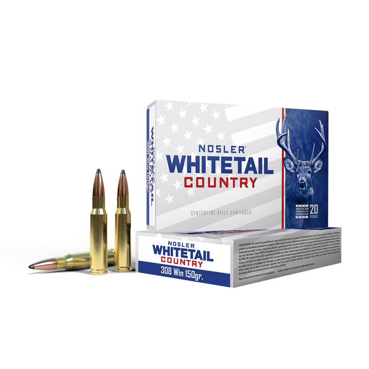 Nosler Whitetail Ammo 308 WIN 150GR Sb Sp Centrefire Ammo - 20 Rounds Calibre - .308 WIN