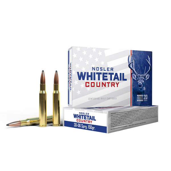 Nosler Whitetail Ammo 30-06 SPR 150GR Sb Sp Centrefire Ammo - 20 Rounds