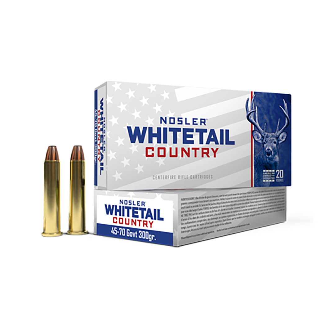 Nosler Whitetail Ammo 45-70 GOVT 300GR Sb Sp Centrefire Ammo - 20 Rounds Calibre - .45-70 GOVT