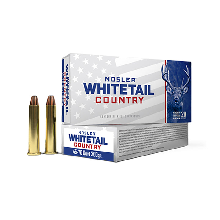 Nosler Whitetail Ammo 45-70 GOVT 300GR Sb Sp Centrefire Ammo - 20 Rounds Calibre - .45-70 GOVT
