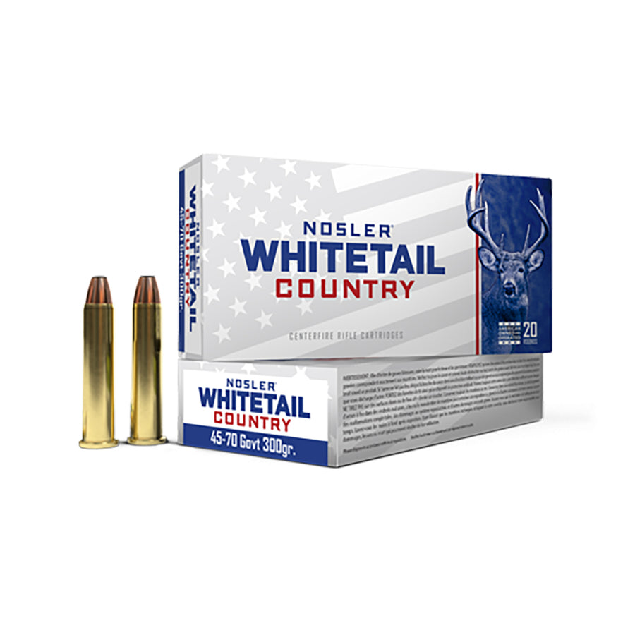Nosler Whitetail Ammo 45-70 GOVT 300GR Sb Sp Centrefire Ammo - 20 Rounds Calibre - .45-70 GOVT