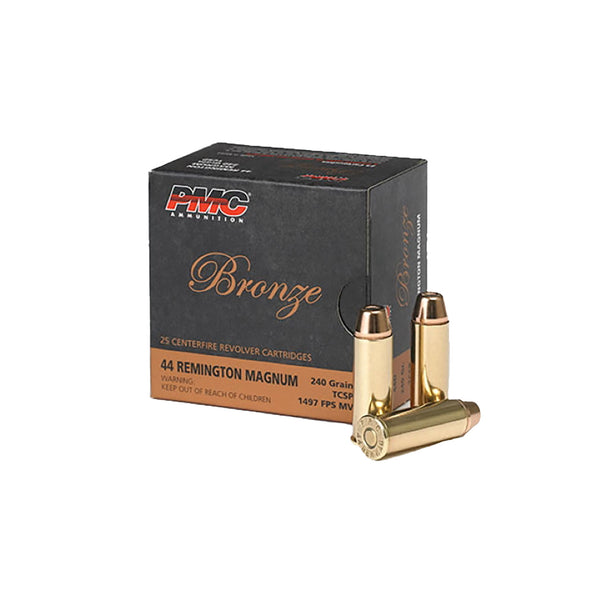 PMC Bronze Line 240 Grain .44 Rem Mag FMJ Centrefire Ammo - 25 Rounds
