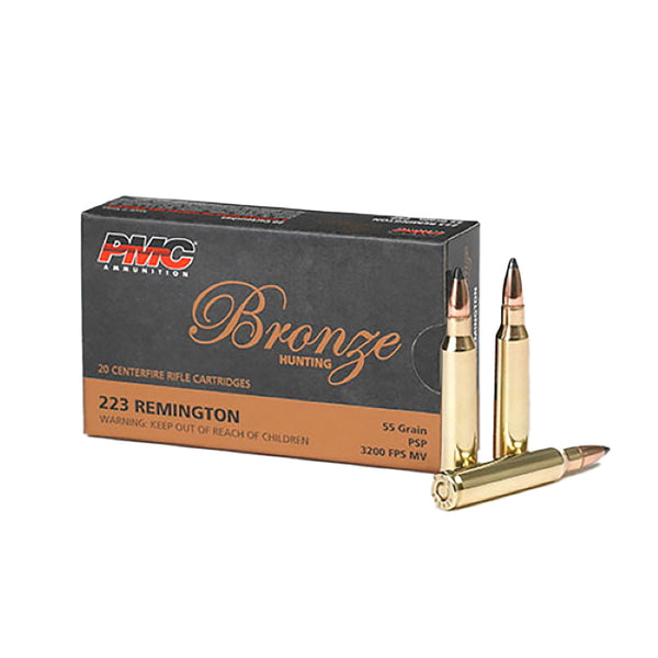 PMC Bronze Line 55 Grain .223 Centrefire Ammo - 200 Round Slab