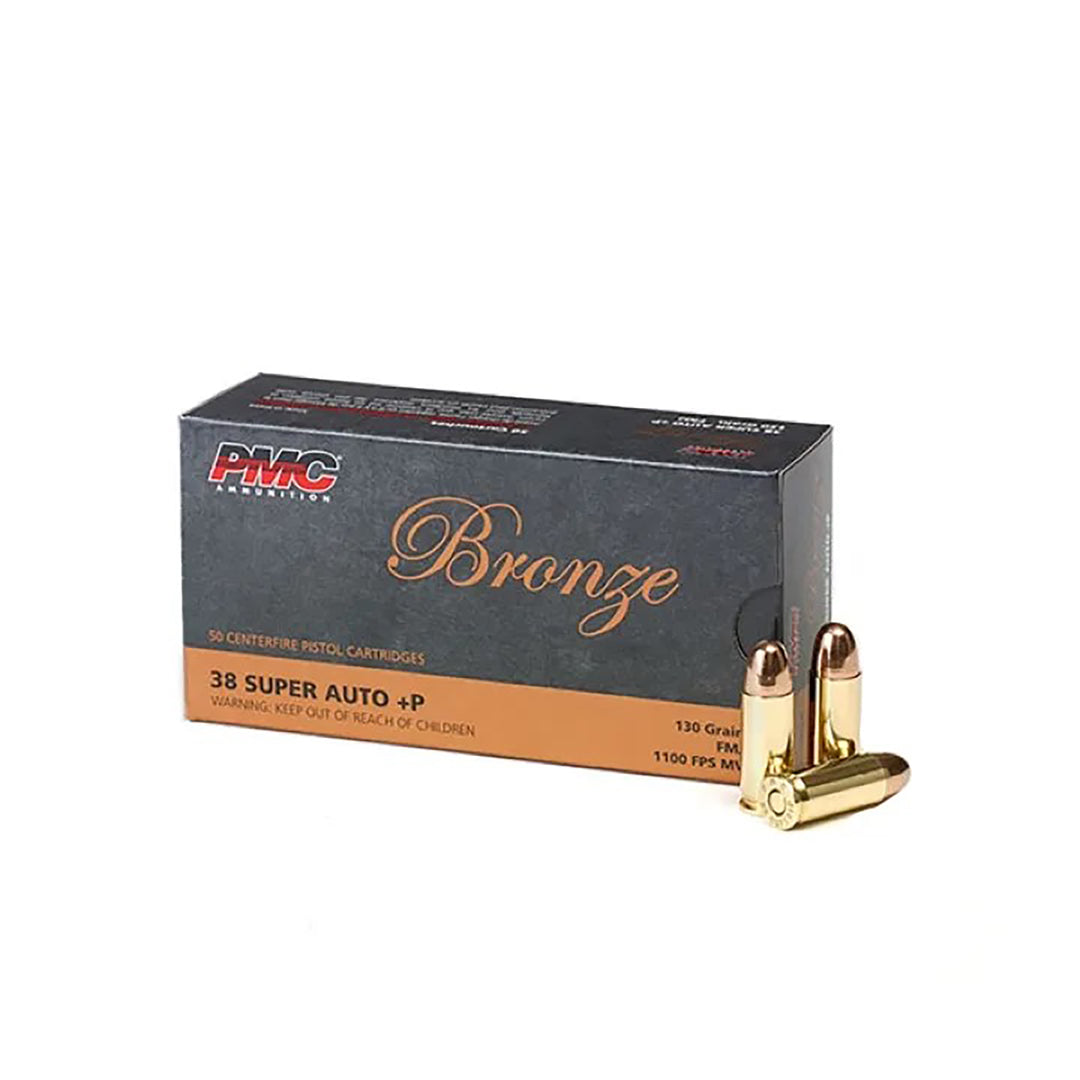 PMC 38 Super +P 130gr FMJ Centrefire Ammo - 50 Rounds