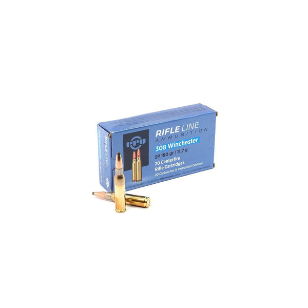 PPU 308 Win 180gr SP Centrefire Ammo - 20 Rounds