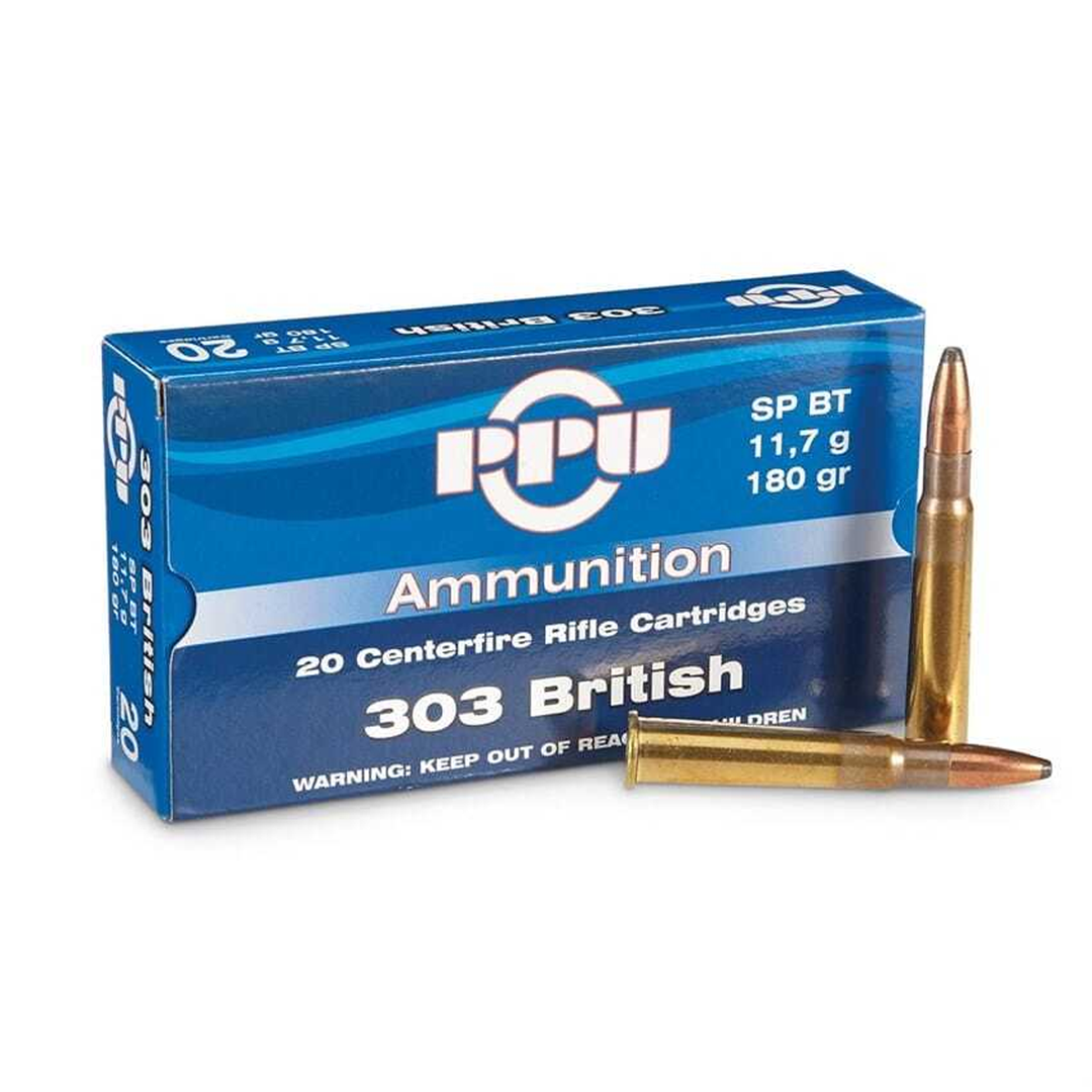 PPU 303 British 180Gr SP Centrefire Ammo - 20 Rounds
