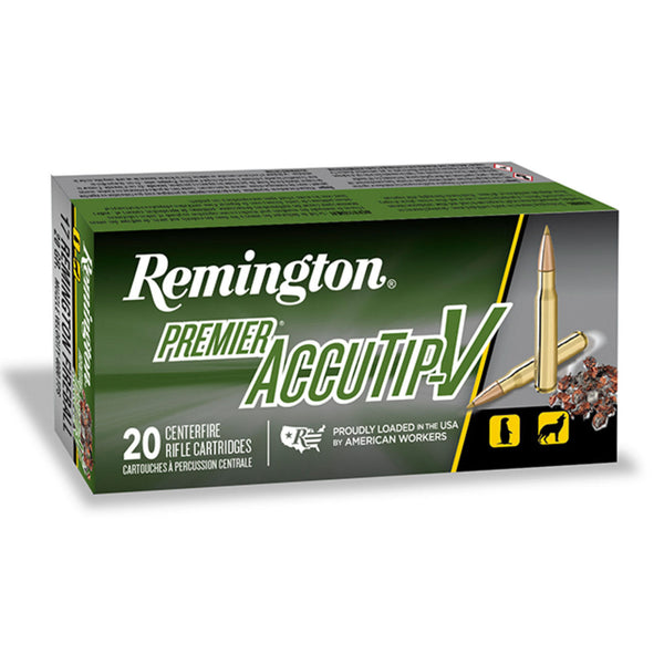 Remington Premier AccuTip 223 Rem 55 Grain - Varmint - Centrefire Ammo - 20 Rounds