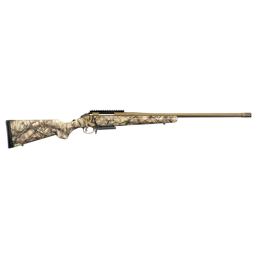 Ruger American Go Wild Right Hand Bolt Action Rifle Camo 243Win 22inch Burnt Bronze Cerako 3Rd