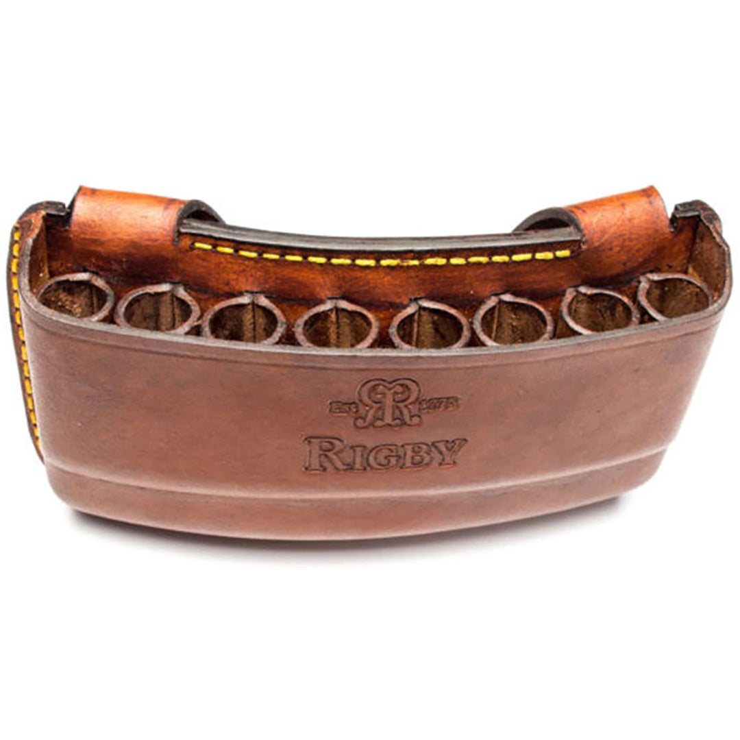 Rigby Open 9 Round Leather Bullet Pouch - Magnum