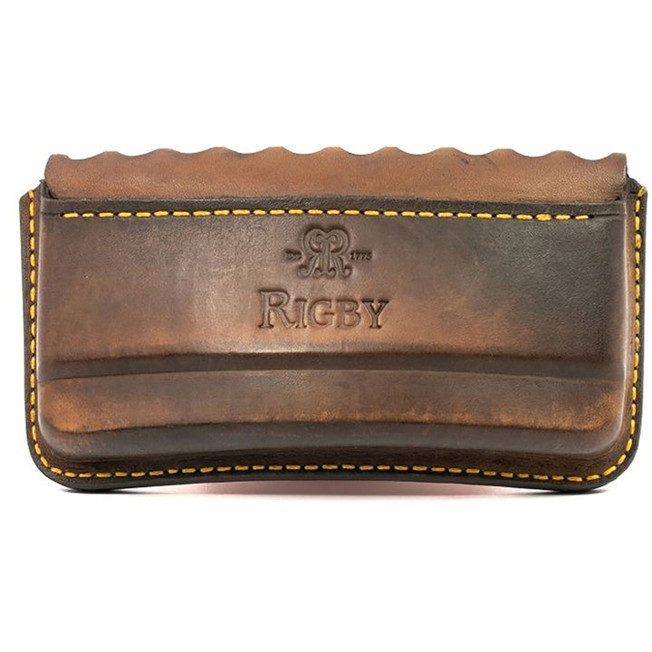 Rigby Open 10 Round Leather Bullet Pouch - Euro