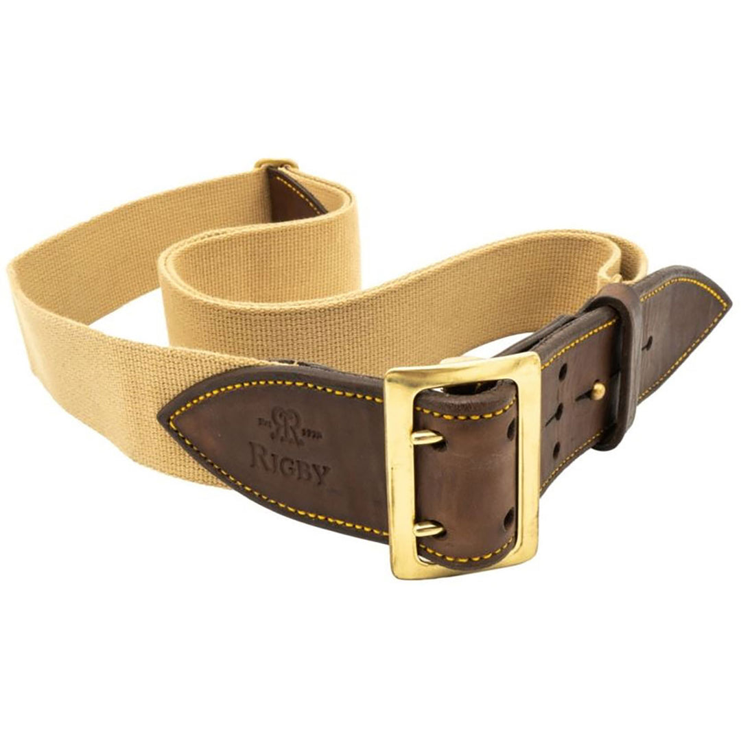 Rigby Canvas and Leather Hunting Safari Belt - Medium 26-42