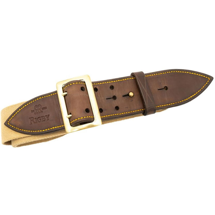 Rigby Canvas and Leather Hunting Safari Belt - Medium 26-42