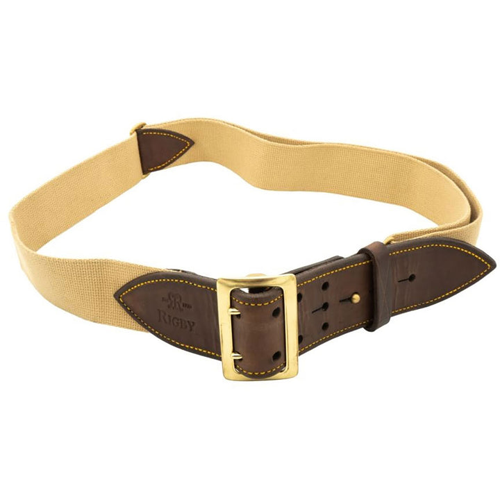 Rigby Canvas and Leather Hunting Safari Belt - Medium 26-42