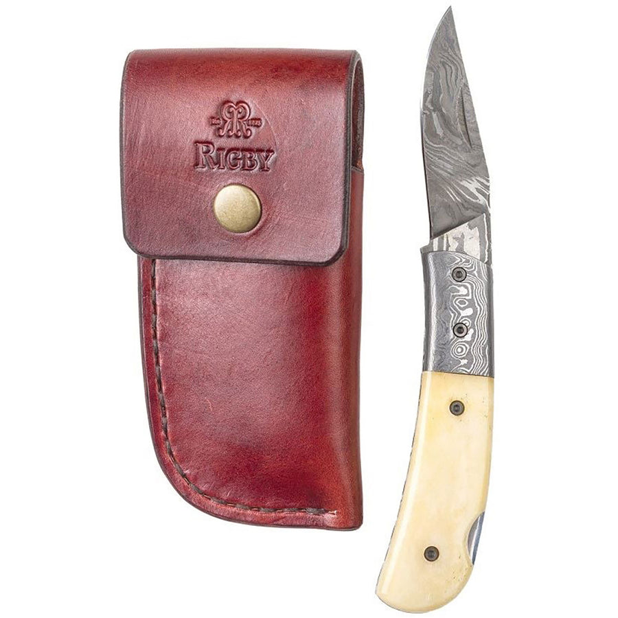 Rigby Folding Pocket Knife (Damascus Steel)