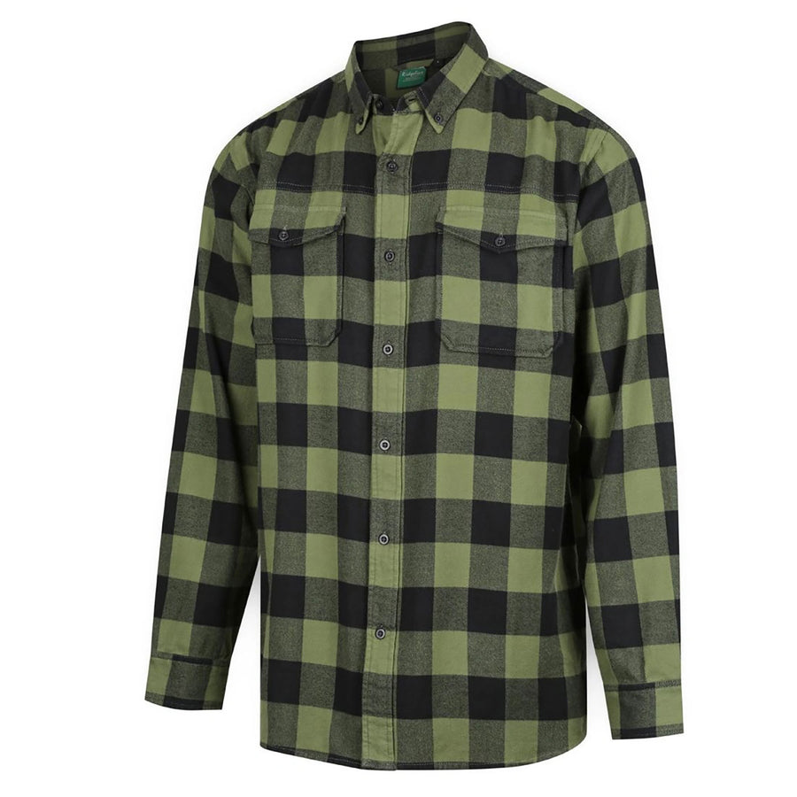 Ridgeline Mens Organic Check Shirt - Green
