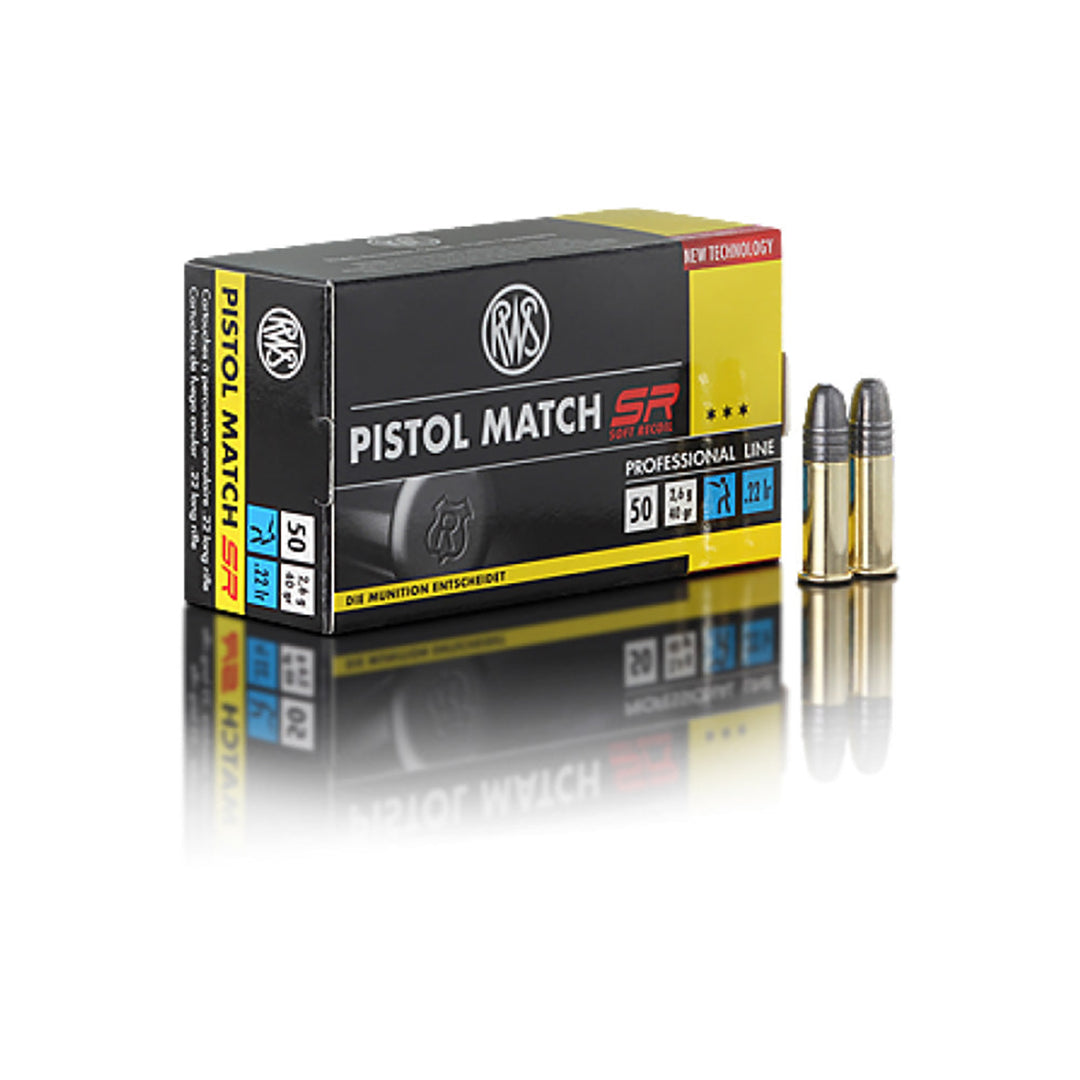 RWS Match .22lr 40Gn Soft Point Rimfire Ammo - 50 Rounds .22 LR