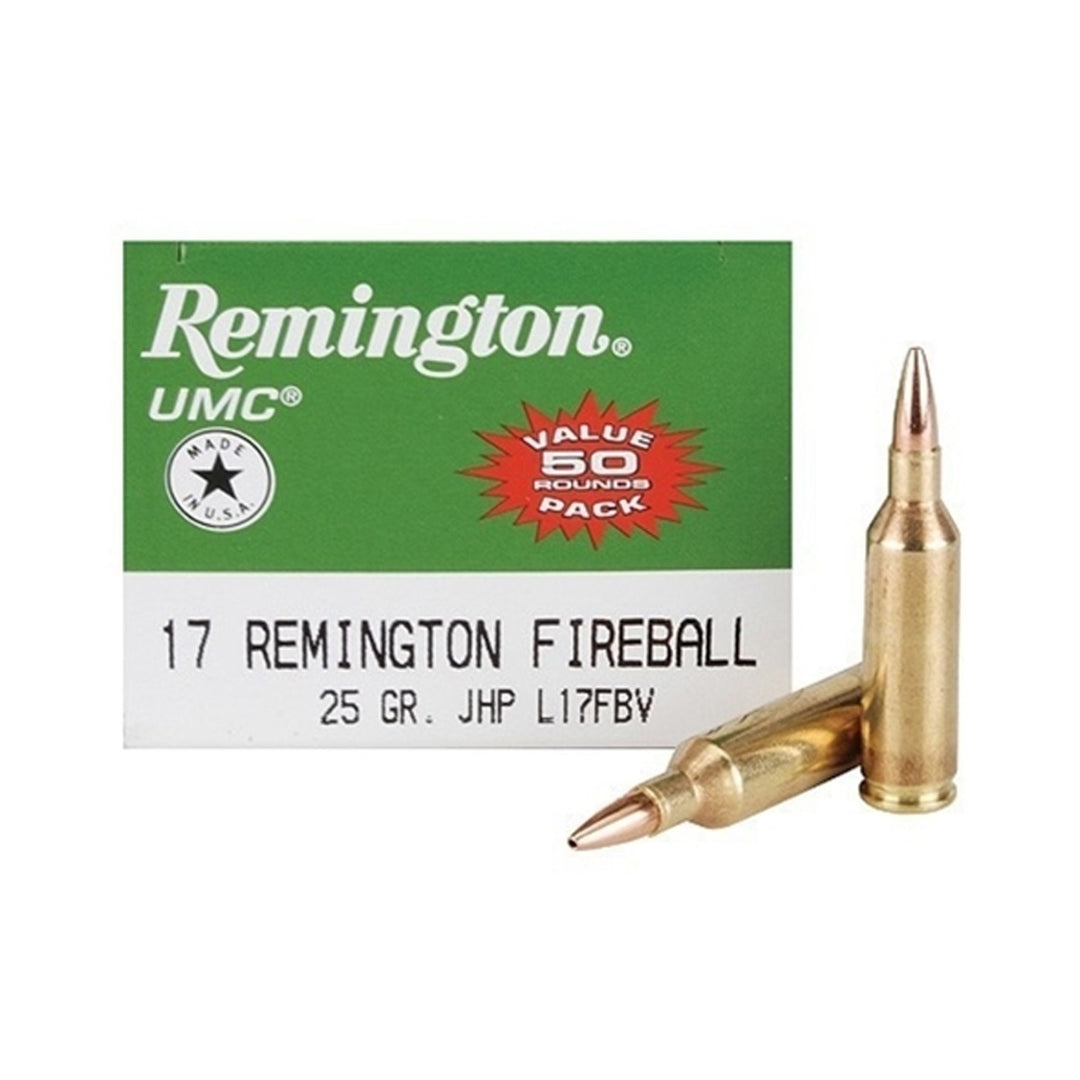 Remington UMC Core-Lokt .17REM Fireball 25gr 3850 FPS JHP Centrefire Ammo - 50 Rounds