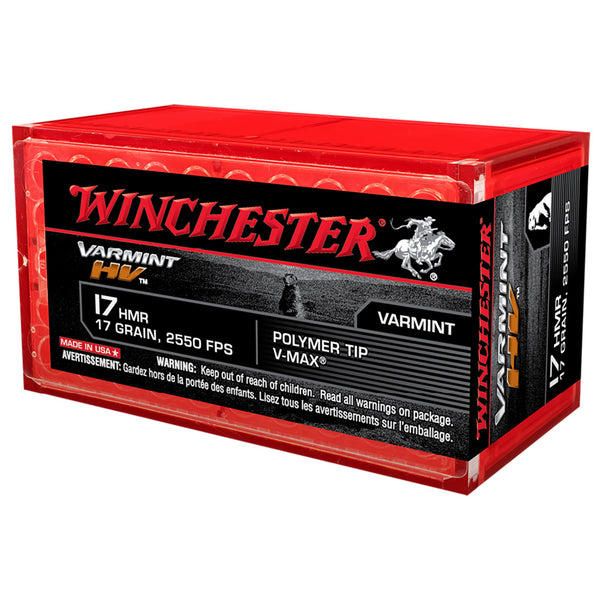 Winchester Varmint HV 17HMR 17gr Ammo - 50 Rounds