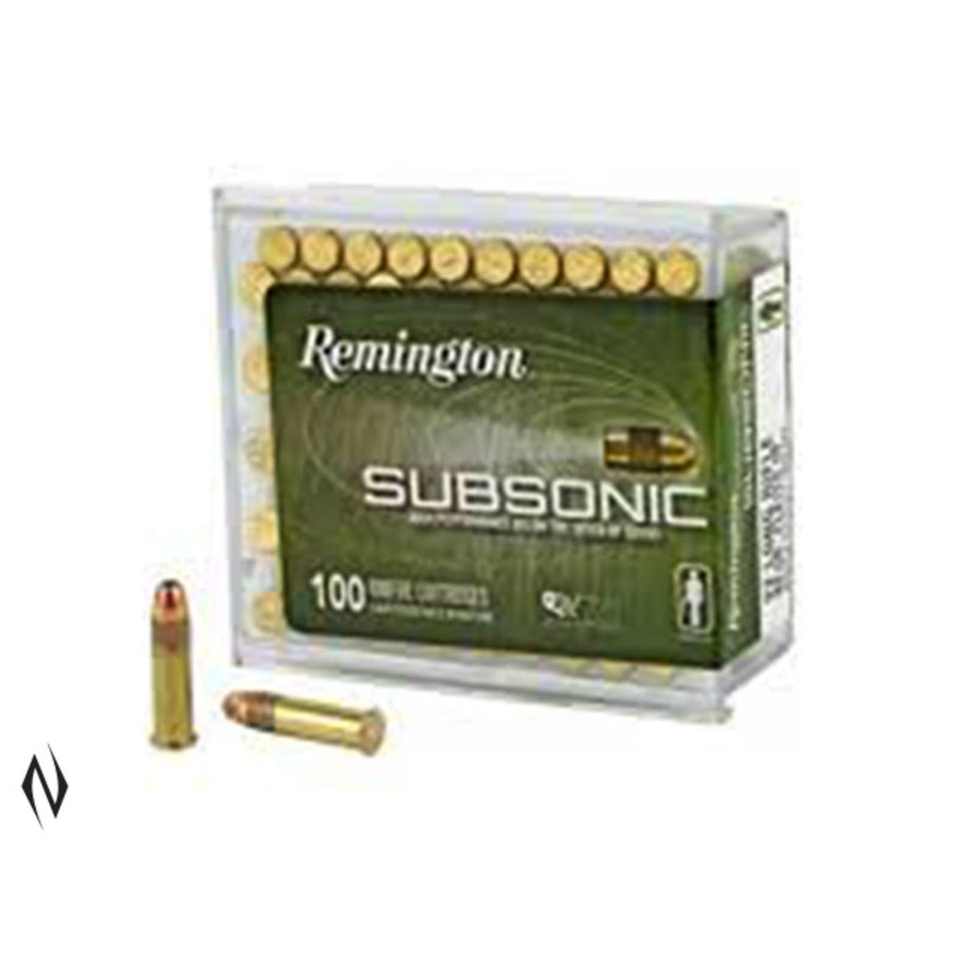 Remington Subsonic 22 LR 40 Grain - 1050 FPS - Copper Plated Hollow Point - Rimfire Ammo - 100 Rounds .22 LR