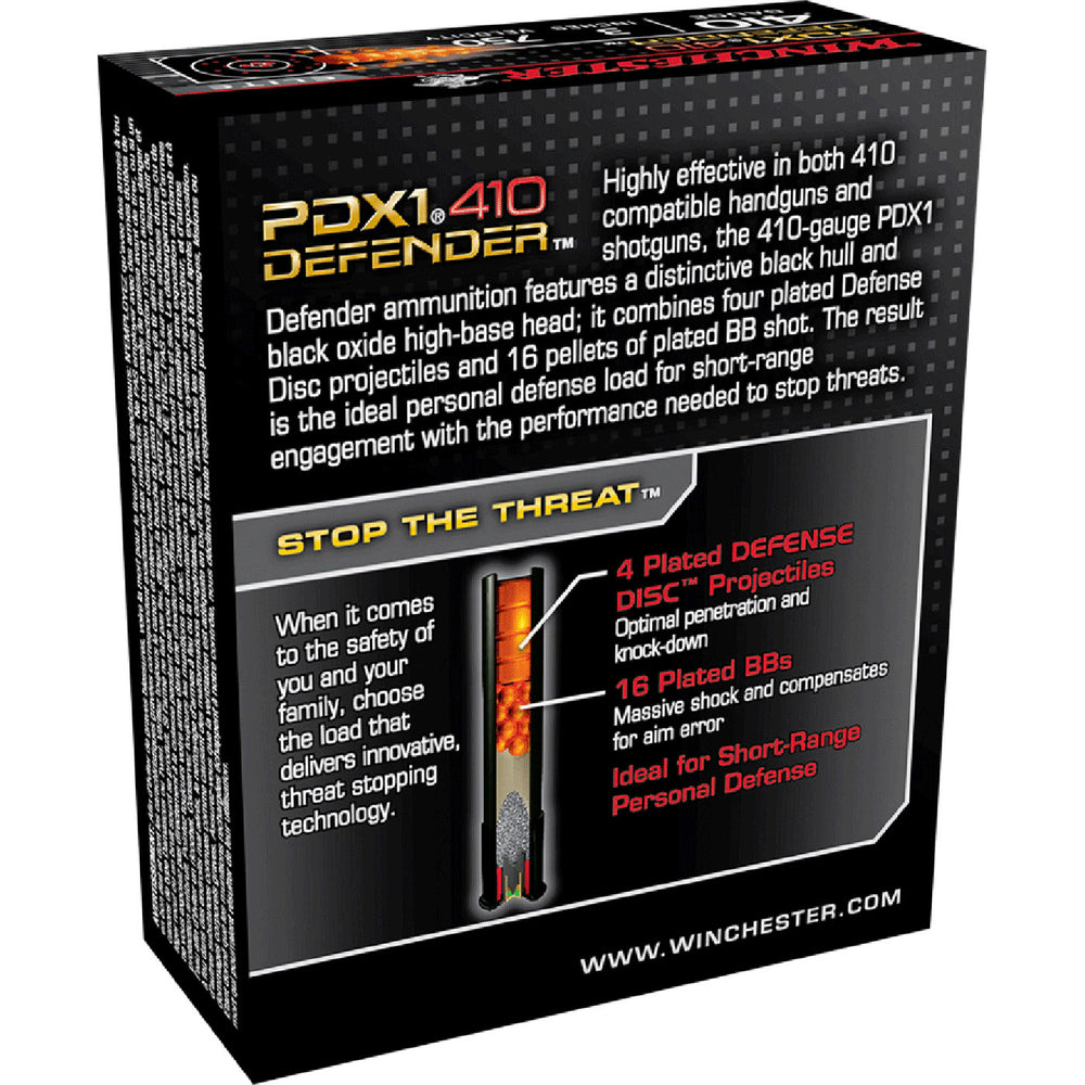 Winchester PDX1 Defender 410G 3 Shotshell Ammo - 10 Rounds 410 GAUGE