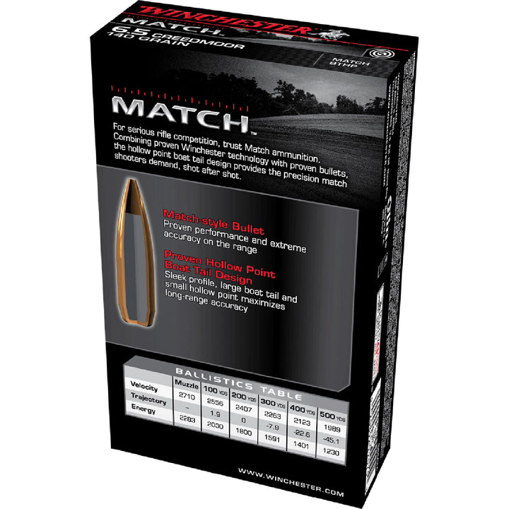 Winchester Match 6.5 Creedmoor 140gr 6.5 CREEDMOOR