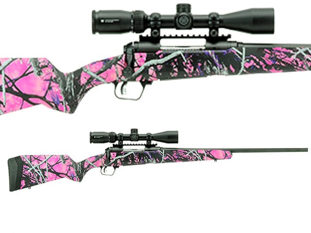 Savage 110 Apex hunter Muddy Girl Bolt Action Rifle - .243 WIN .243 WIN / Black/Pink