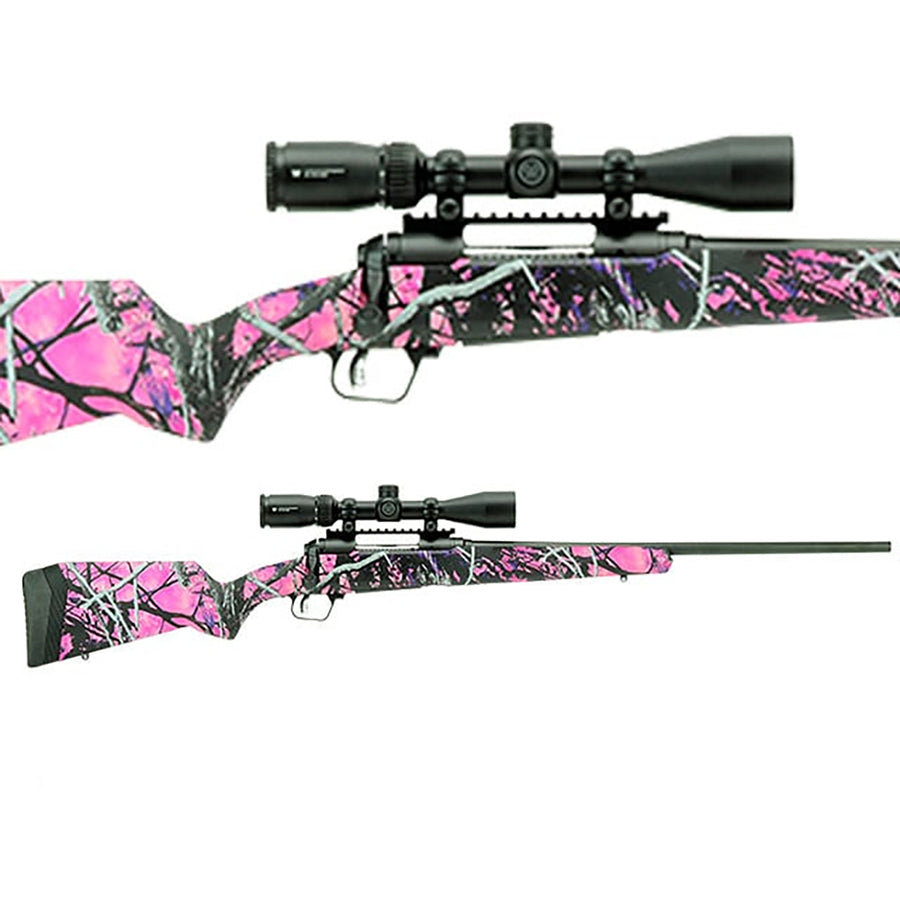 Savage 110 Apex hunter Muddy Girl Bolt Action Rifle - 6.5 Creedmor .243 WIN / Black/Pink
