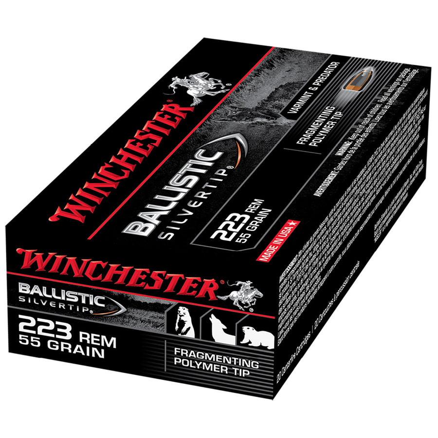 Winchester Polymer Silver Tip Centrefire Ammo - 20 Rounds .223 REM
