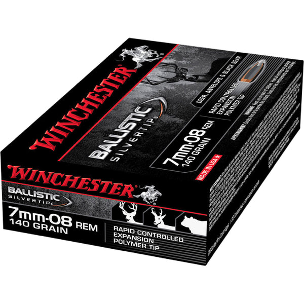 Winchester Ballistic ST 7MM-08 140gr PT Centre Fire Ammo - 20 Rounds