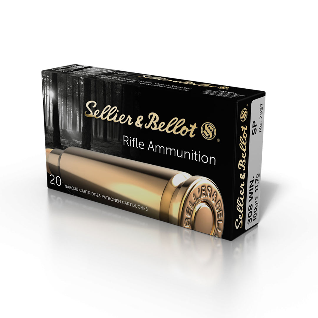 Sellier and Bellot 308 Win 180gr SP Centrefire Ammo - 20 Rounds