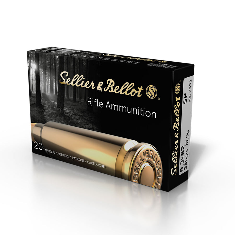 Sellier and Bellot 9.3x62 286gr SP Centrefire Ammo - 20 Rounds