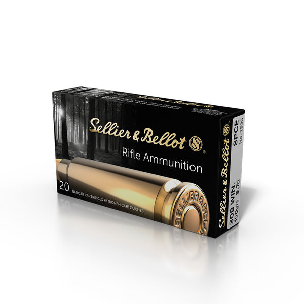 Sellier and Bellot 308 WIN 150Gr SPCE - Centrefire Ammo - 20 Rounds