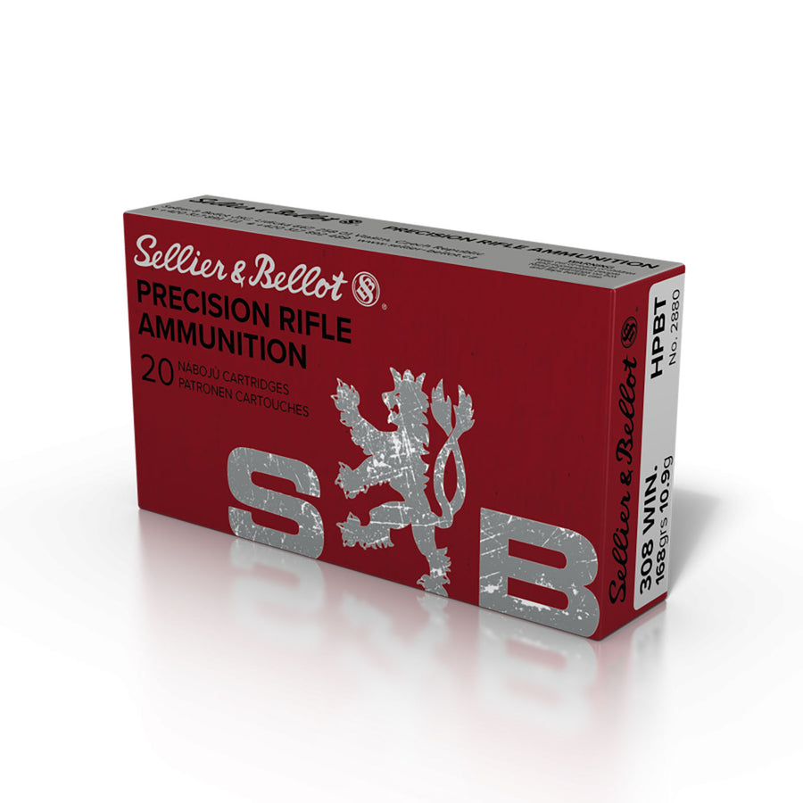 Sellier and Bellot 308 Win 168gr HPBT Centrefire Ammo - 20 Rounds
