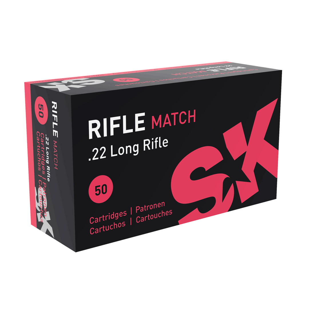 SK 22LR Rifle Match 40gr LRN Rimfire Ammo - 50 Rounds Calibre - .22 LR