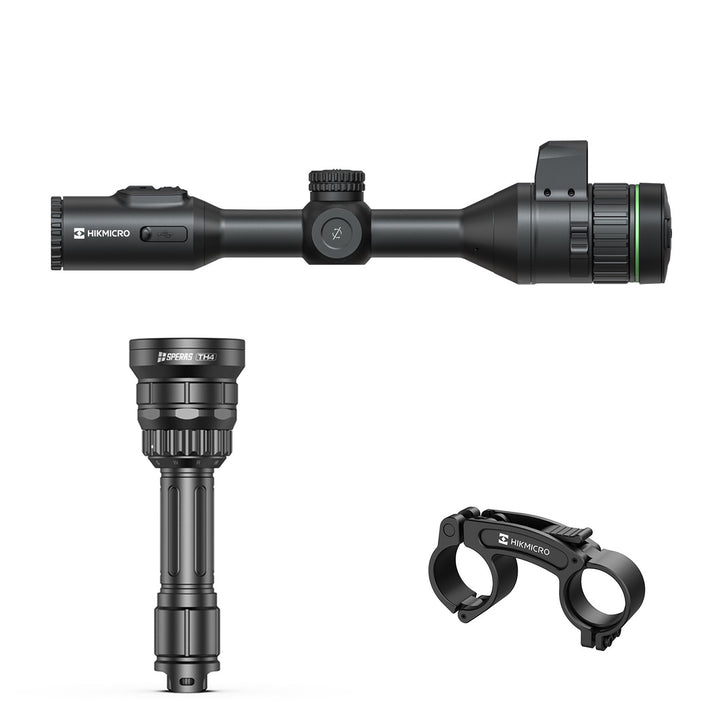 HikMicro Alpex 4k Day / Night Vision Scope w/LRF 50mm - Scope, Torch bracket & Torch Pack