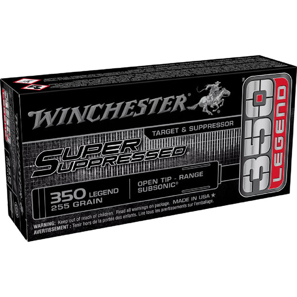 Winchester Super Suppressed 350 Legend 255gr OT Centre Fire Ammo - 20 Rounds