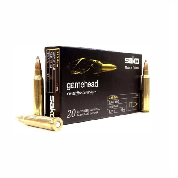 Sako Gamehead 223 REM 55Gr - Centrefire Ammo - 50 Rounds