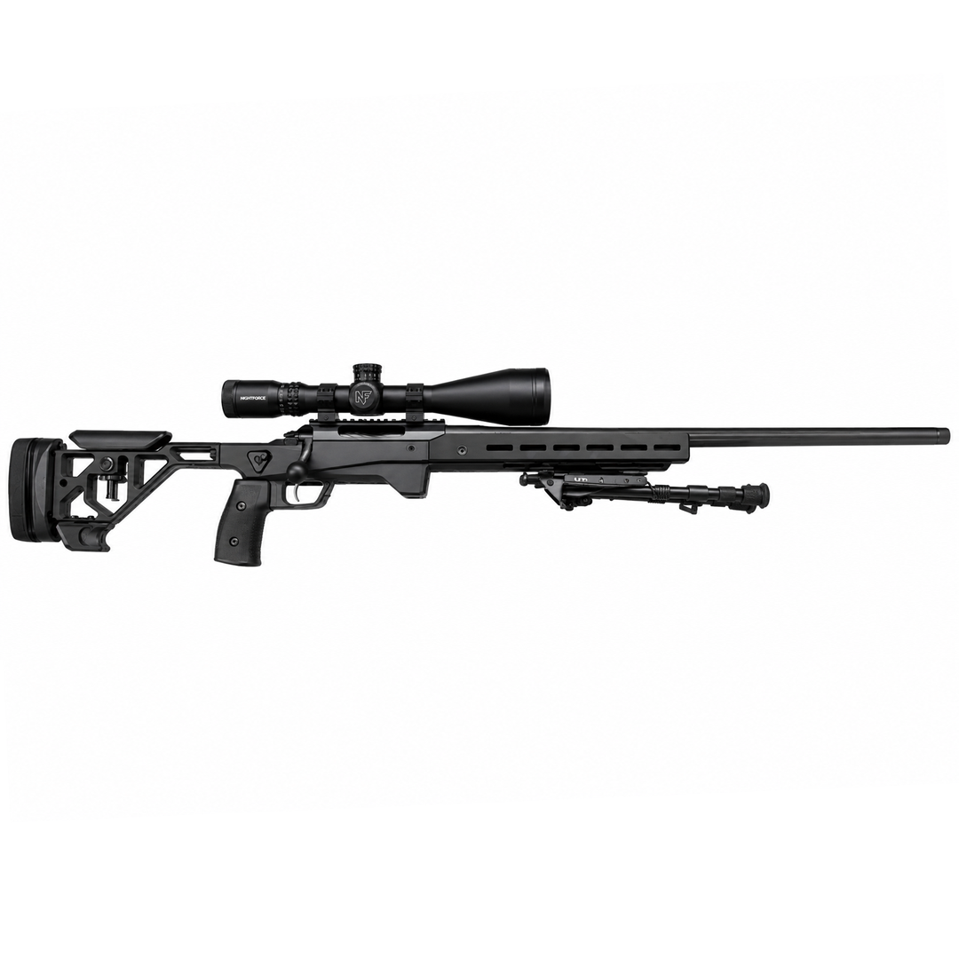 Second Hand Firearm - Tikka T3X Ace Game 6.5CM Bolt Action Centrefire Rifle with Nightforce SHV 4-16x50/UTG 360 M-Lok Bipod/Nightforce Rings/Tikka Bag