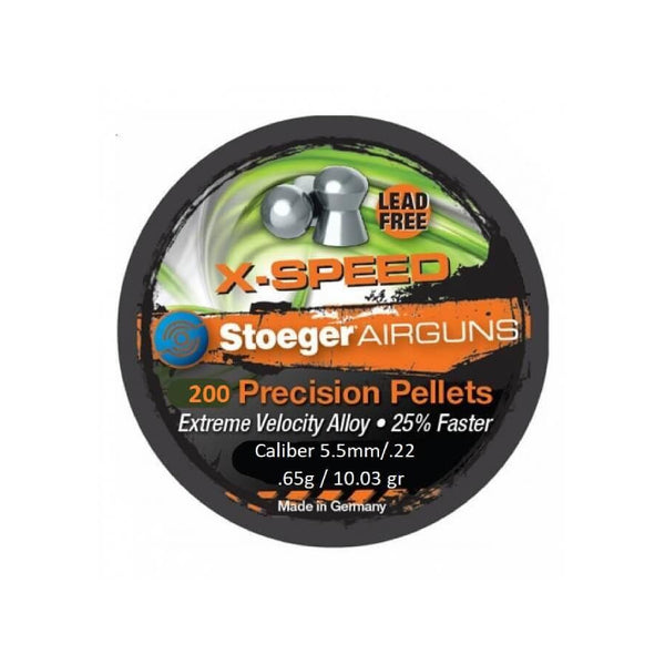 Stoeger Pellets X-Speed Dome 22 Cal Air Rifle Ammo - 200 Rounds