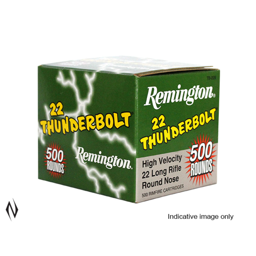 Remington Thunderbolt 22 LR 40 Grain - 1255 FPS - Round Nose - Rimfire Ammo - 500 Rounds .22 LR