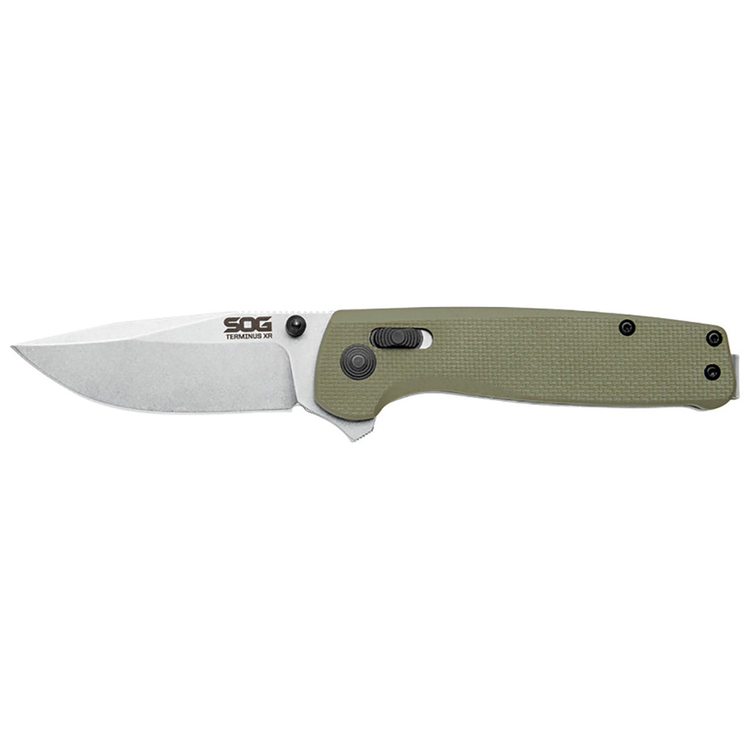 SOG Terminus XR Knife - D2 Steel OD Green