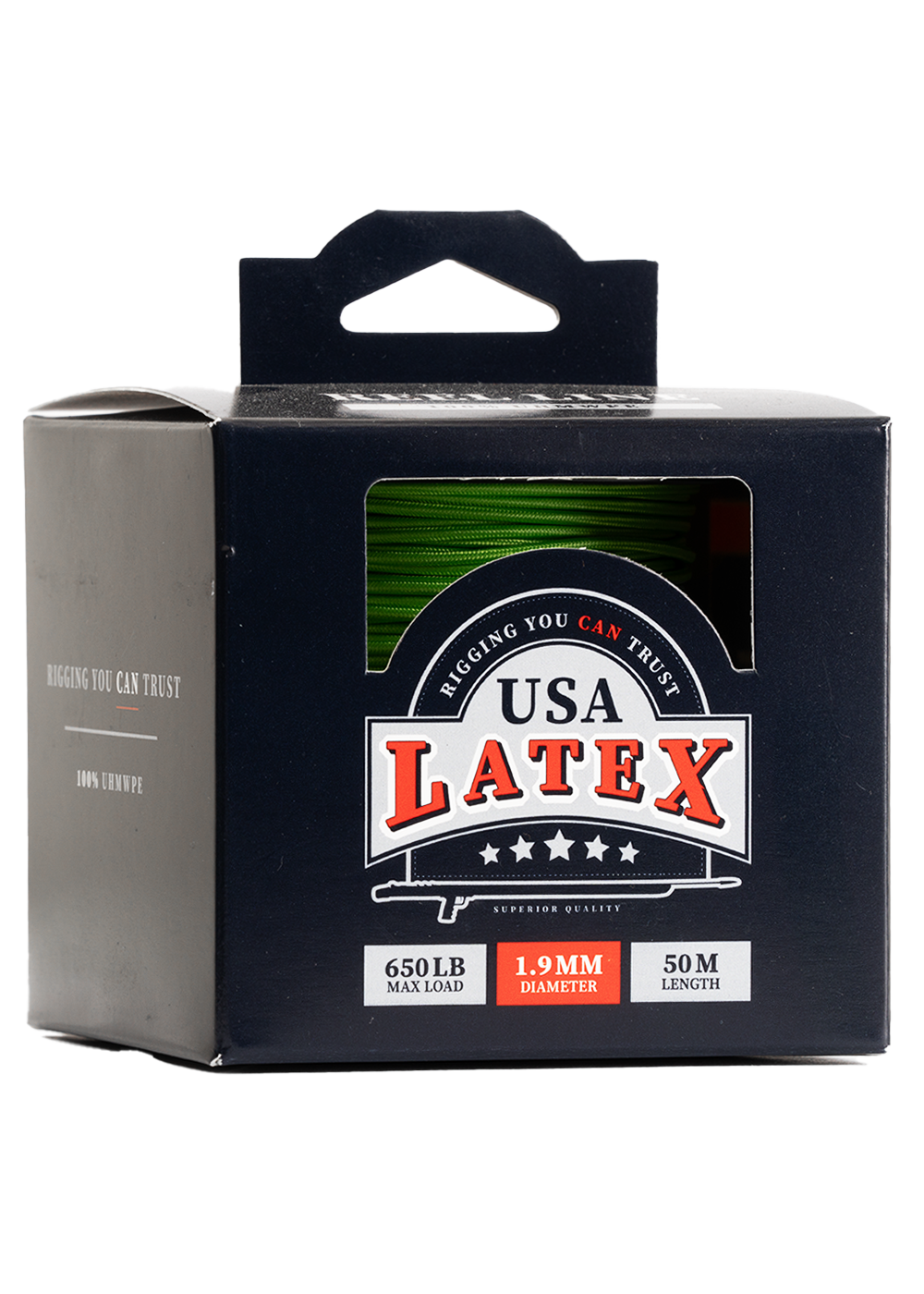 USA Latex 1.9mm Reel Line - 50m - Green