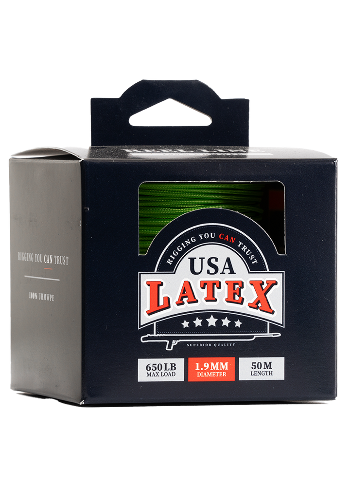 USA Latex 1.9mm Reel Line - 50m - Green
