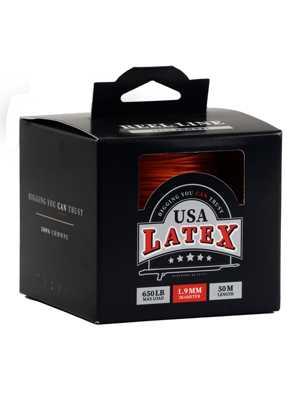 USA Latex 1.9mm Reel Line - 50m - Orange