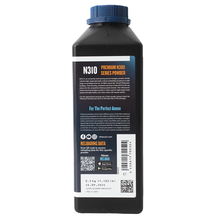 VihtaVuori Powder - N310 Pistol Powder