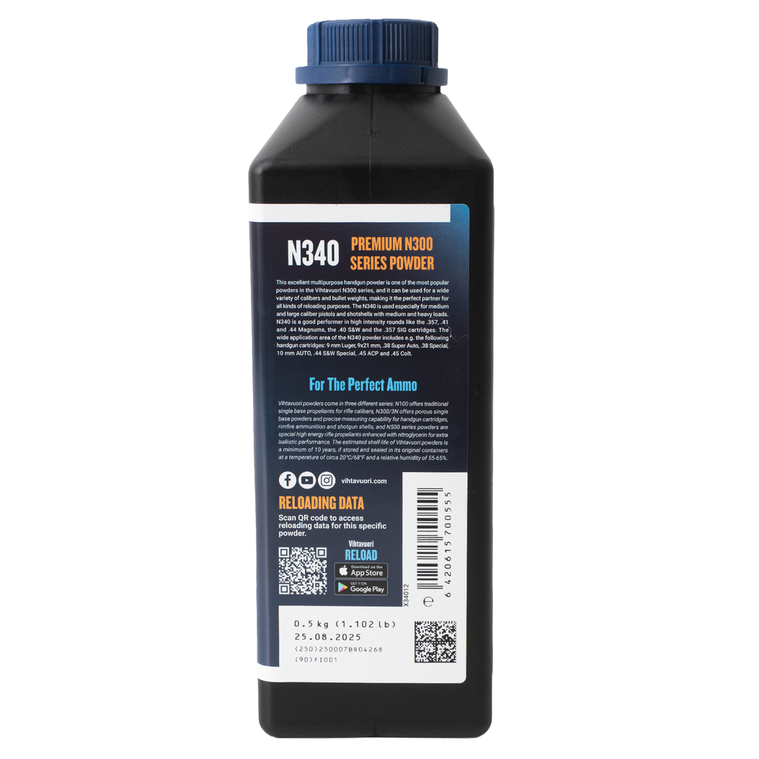 VihtaVuori Powder - N340 Pistol Powder
