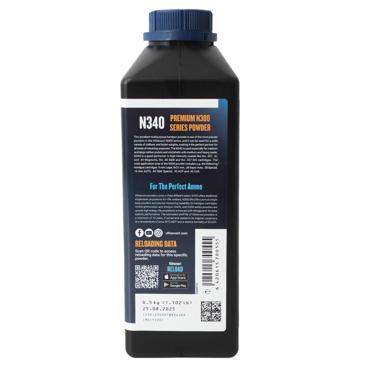 VihtaVuori Powder - N340 Pistol Powder