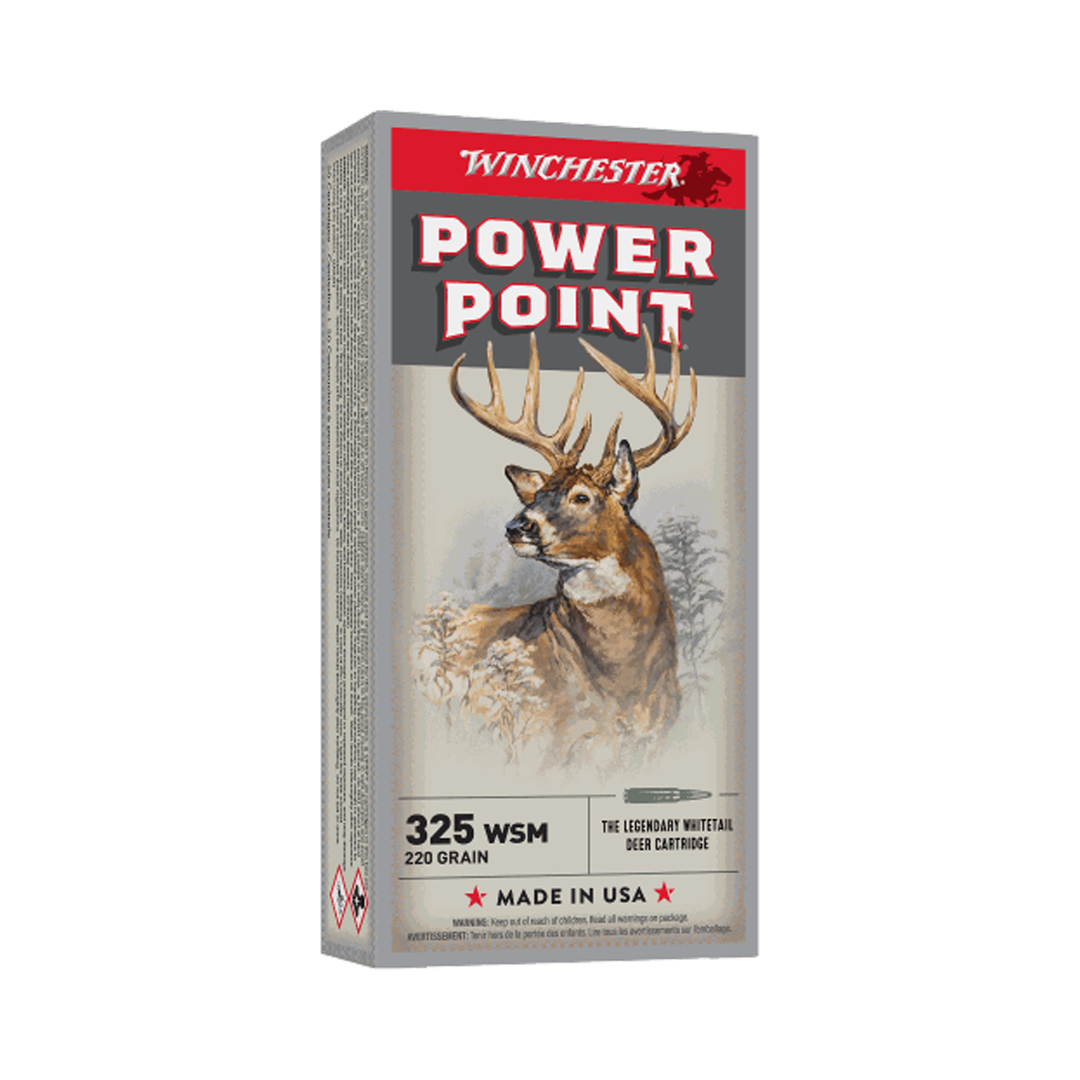 Winchester Power Point 325WSM 220GR 2840FPS PP Centrefire Ammo - 20 Rounds